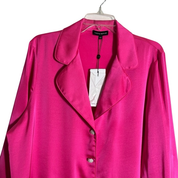 NADINE MERABI Darcie Hot Pink Feather Pajama Set *Blogger Favorite* - Picture 9 of 15